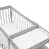 Graco Remi 4-In-1 Convertible Crib & Changer With Drawer (Pebble Gray & White) – GREENGUARD Gold Certified, Crib And Changing-Table Combo, Includes Changing Pad, Converts To Toddler Bed, Full-Size Bed Graco