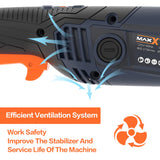 MAXXT Burnishing Polishing Machine, 1300w Surface Conditioning Tool, 6 Speed Variable 3200RPM Motor Drum Machine Grinder, Handheld Electric Stainless Steel Polisher With 3 Polishing Wheels MAXXT