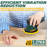 KUIMIT Electric Random Orbital Sander, 350W brushless motor with 5&6-inch pads, 4000-10000RPM Electric Palm Sander for Woodworking, Sanding and Polishing KUIMIT