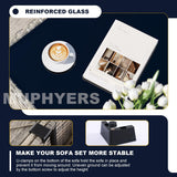 Muphyers 11-Piece Outdoor Patio Furniture Set with Rocking Swivel Chair, Wicker Rattan Sectional Sofa Conversation Set with 55,000 BTU Fire Pit Table, Backyard Furniture, Navy Blue Muphyers