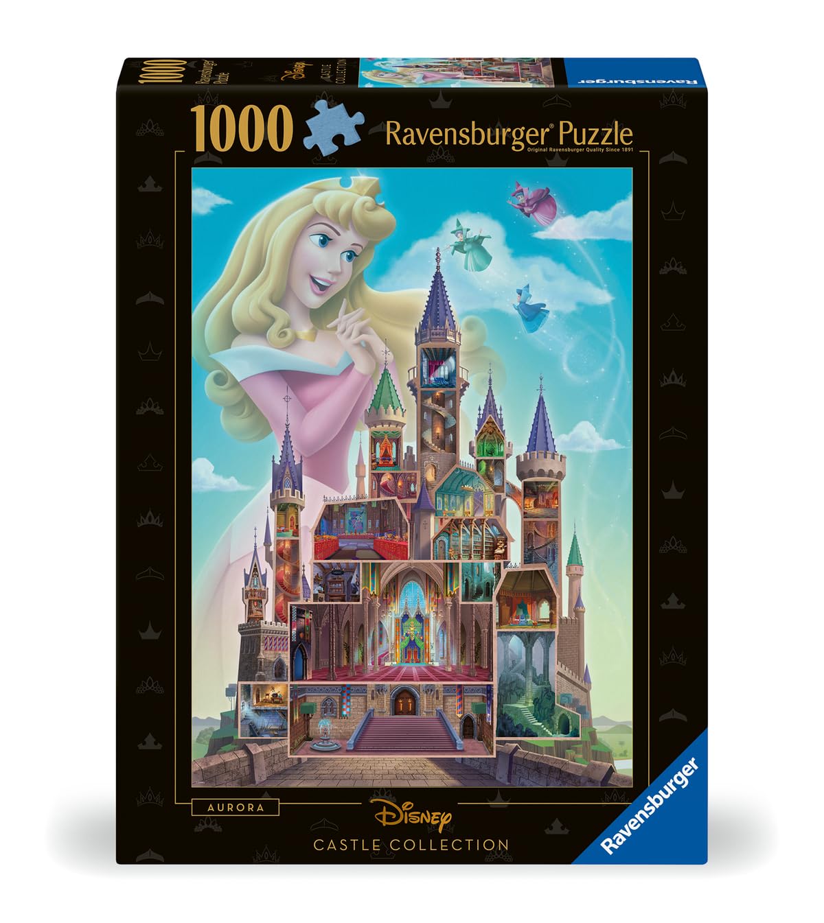 Ravensburger Disney Castle Collection: Aurora 1000 Piece Jigsaw Puzzle for Adults - 12000266 - Handcrafted Tooling, Made in Germany, Every Piece Fits Together Perfectly Ravensburger