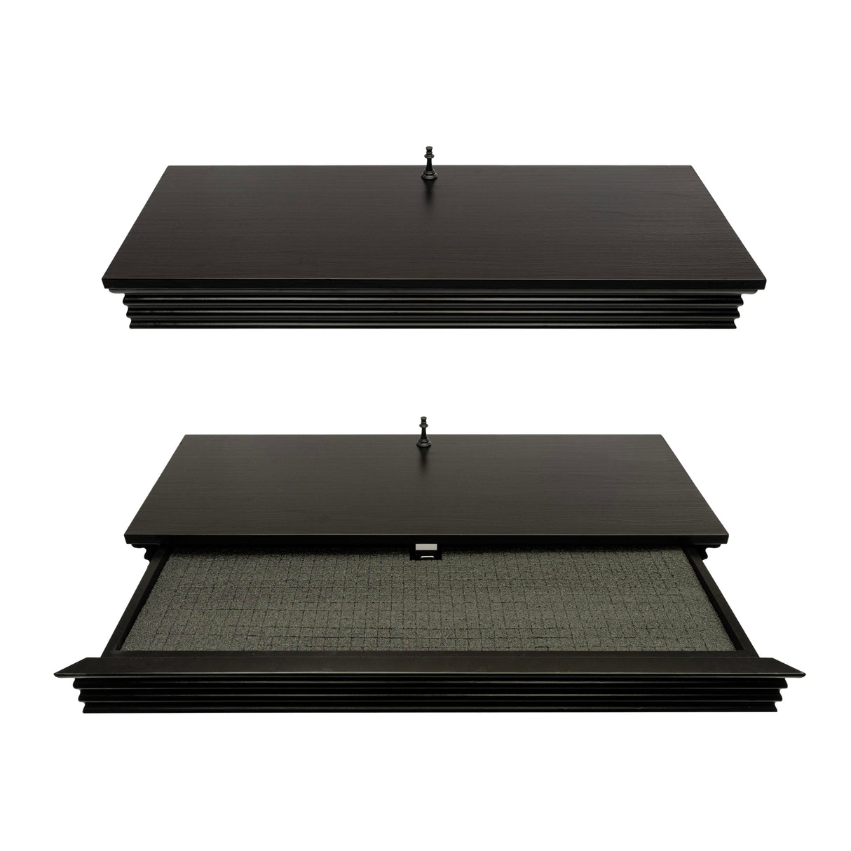 Eylar Intact Secret Home Decor with Hidden Storage, Floating Night Stand with Gun Drawer, Space-Saving Gun Shelf for Bedroom, Hallway, Office, Solid Wood (Black Style 2) Eylar