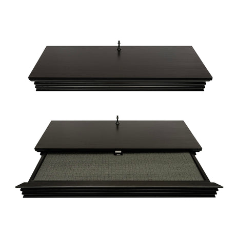 Eylar Intact Secret Home Decor with Hidden Storage, Floating Night Stand with Gun Drawer, Space-Saving Gun Shelf for Bedroom, Hallway, Office, Solid Wood (Black Style 2) Eylar