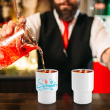 Joyclub 3 oz Mini Tumbler Shot Glass with Straw and Lid 6 Pack White Mini Cup Stainless Steel Sublimation Shot Tumblers for Wedding Party Whiskey Favors Joyclub