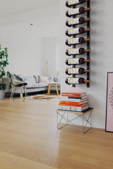 Jagged Ridge Wine Rooms - Premium Wall Mounted Metal Wine Rack - 12 Wine Bottles Holder - Modern Wine Rack, Matte Black - Space Saving for Home, Kitchen, Bar - Designed in Canada by Wine Enthusiasts Jagged Ridge Wine Rooms