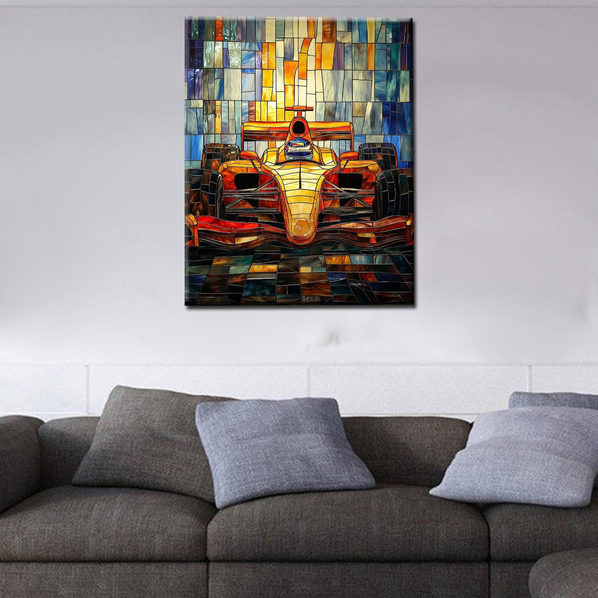 Tucocoo Racing Extreme Sports Paint by Number Kits for Adults Beginner Car Paint Arts Craft for Home Wall Room Decor Acrylic Painting on Canvas Great DIY Gifts 16x20inch DIY Frame Tucocoo