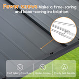 Warmally 12'×14' Hardtop Gazebo with Stable Support Posts, Outdoor Metal Gazebo with Nettings and Curtains Fast-Splicing Aluminum Structure for Patio Backyard Deck and Lawns Warmally