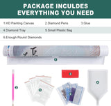 Zythron Moon Diamond Art,Diamond Art Kits for Adults Moon Fairy Diamond Painting Kits for Adults Beginner,Fairy Girl 5D DIY Full Round Drill Gem Art Kits,Home Wall Decor 14 x 14 Inch Zythron