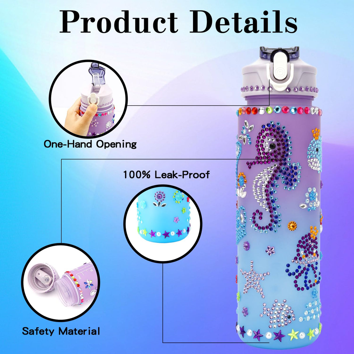 Christmas Gifts for Girls, Decorate Your Own Water Bottle Kits for Kids Age 4-5-6-8-10-12, Girl Birthday Gifts, Christmas Stocking Stuffers for Girls, Fun DIY Arts and Crafts Gift Toys for Girl Teen OZOSHINE