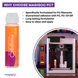 Magigoo MPC2018 3D Printer Adhesive Glue, Reduces Warping for Polycarbonate Filament on Flex Plate, Glass, PEI, Buildtak, Kapton, 50ml 1.69 fl. oz. Magigoo