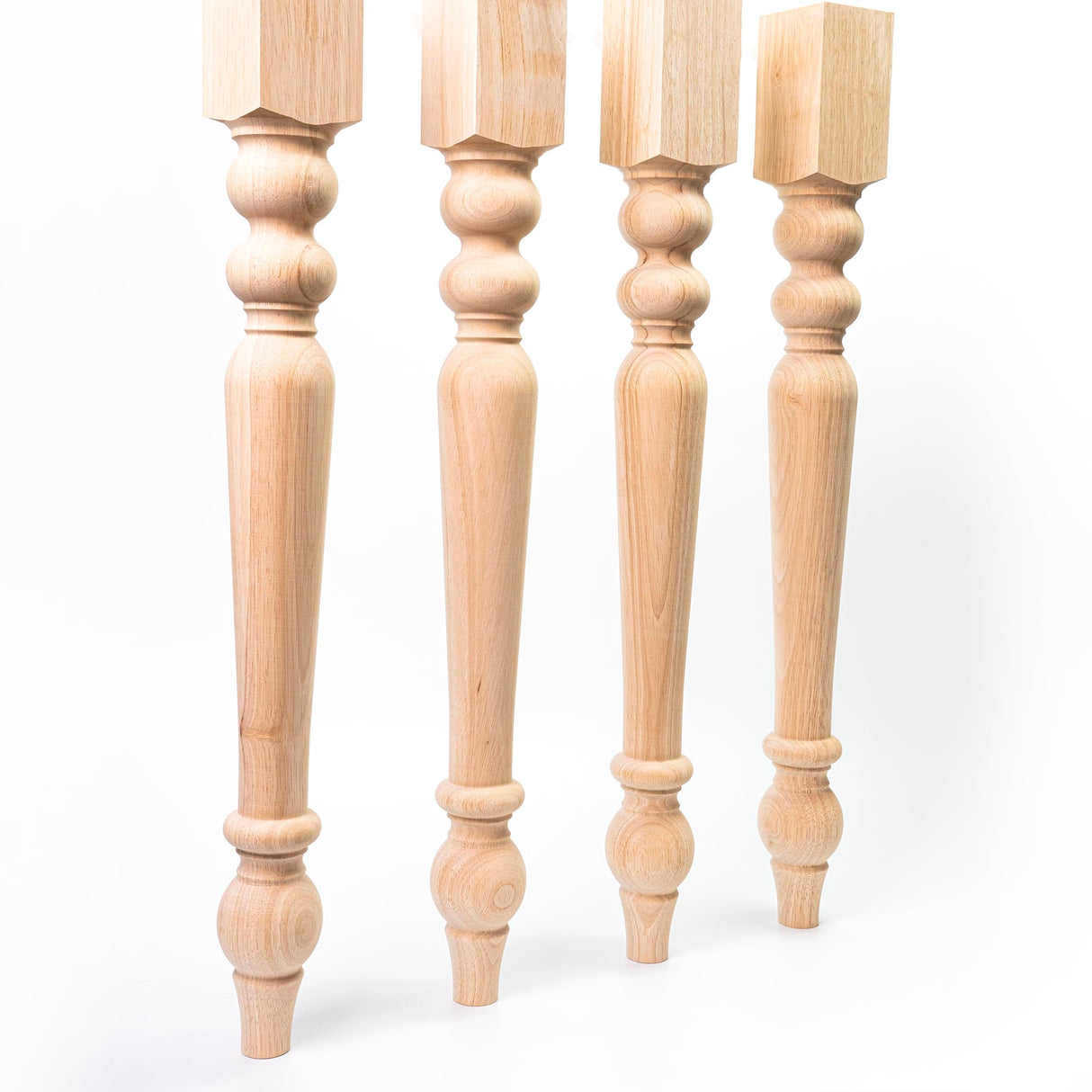 decorluxes Unfinished Farmhouse Table Legs Dining Table 2.8" X 29" Set of 4 DIY Coffee Table Rustic Turned Style Leg | Easy to Paint Any Color You Want (29 inch) decorluxes