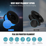 Haosegd 3D Printer Filament PLA 1.75mm 3-D Printing Materials 5 Colors Bundle Print Filimate 1.75 mm Orange Green Blue Yellow Purple Filiment1.75 Accuracy ±0.02mm Fillament Spool Vacuum Pack 250G X 5 Haosegd