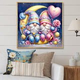 RYMILIE 5D Gnome Diamond Painting Kits for Adults Beginners,DIY Round Drill Diamond Art Kits Full Moon Love,Paint by Diamonds Dot Gem Art Crystal Easy,Home Wall Decor 【11.8x11.8 inch】 RYMILIE