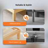 VINGLI 12 in Classic Twin Solid Wood Platform Bed Frame with Storage Space Underneath,Sturdy Wooden Bed Slat Support, Minimalist Design, No Box Spring Needed, Pine Mattress Foundation, Natural Oak VINGLI