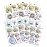 Katy Sue Designs Thinking of You 3D Die Cut Decoupage Collection for Card Making Supplies. Contains 12 Sheets of Katy Sue Die Cut Decoupage Featuring Lavender, Lillies, Hydrangea, and Roses Katy Sue