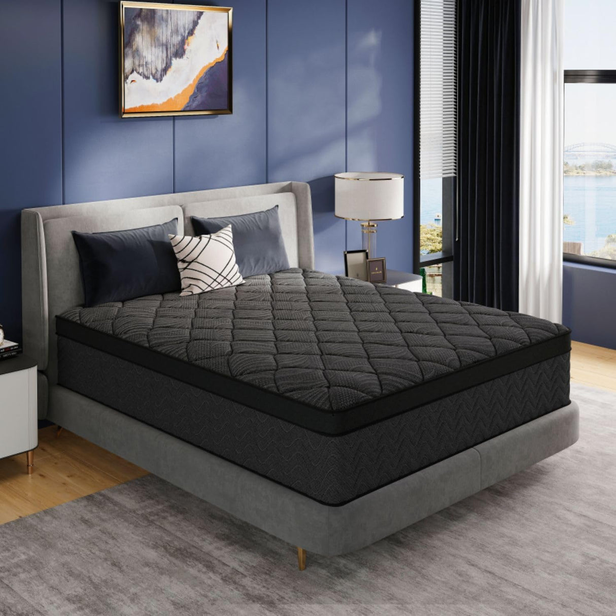 BEDingly California King Mattress, 12 Inch Luxury Hybrid Cal King Mattress in a Box, Medium Firm Mattresses with Cooling Gel Memory Foam & Pocket Springs, Double Additional Support, 365-Night Trial BEDingly