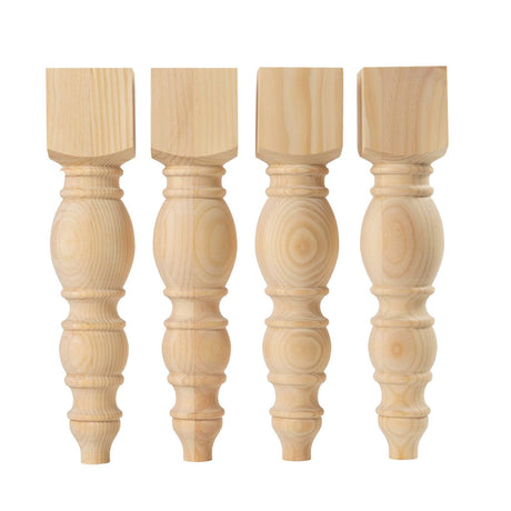 CAROLINA LEG CO. Modern Chunky Bench Legs - Perfect for Coffee Tables - Set of 4 - Made in NC - Dimensions: 3.5" x 16" CAROLINA LEG CO.