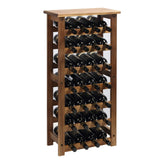 everous Wooden Wine Rack, 7 Tire Floor Wine Storage Rack, 28 Bottles Holder, Freestanding Display Rack for Kitchen, Pantry, Cellar, Natural Free everous
