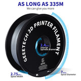 Geeetech PETG Filament 1.75mm, Upgraded High-Toughness 3D Printer Filament - 1 KG (2.2 LBS) Spool, ±0.02mm Accuracy, Neatly Wound Durable, Non-Clogging & Non-Stringing, Fits Most FDM Printers (Silver) Geeetech