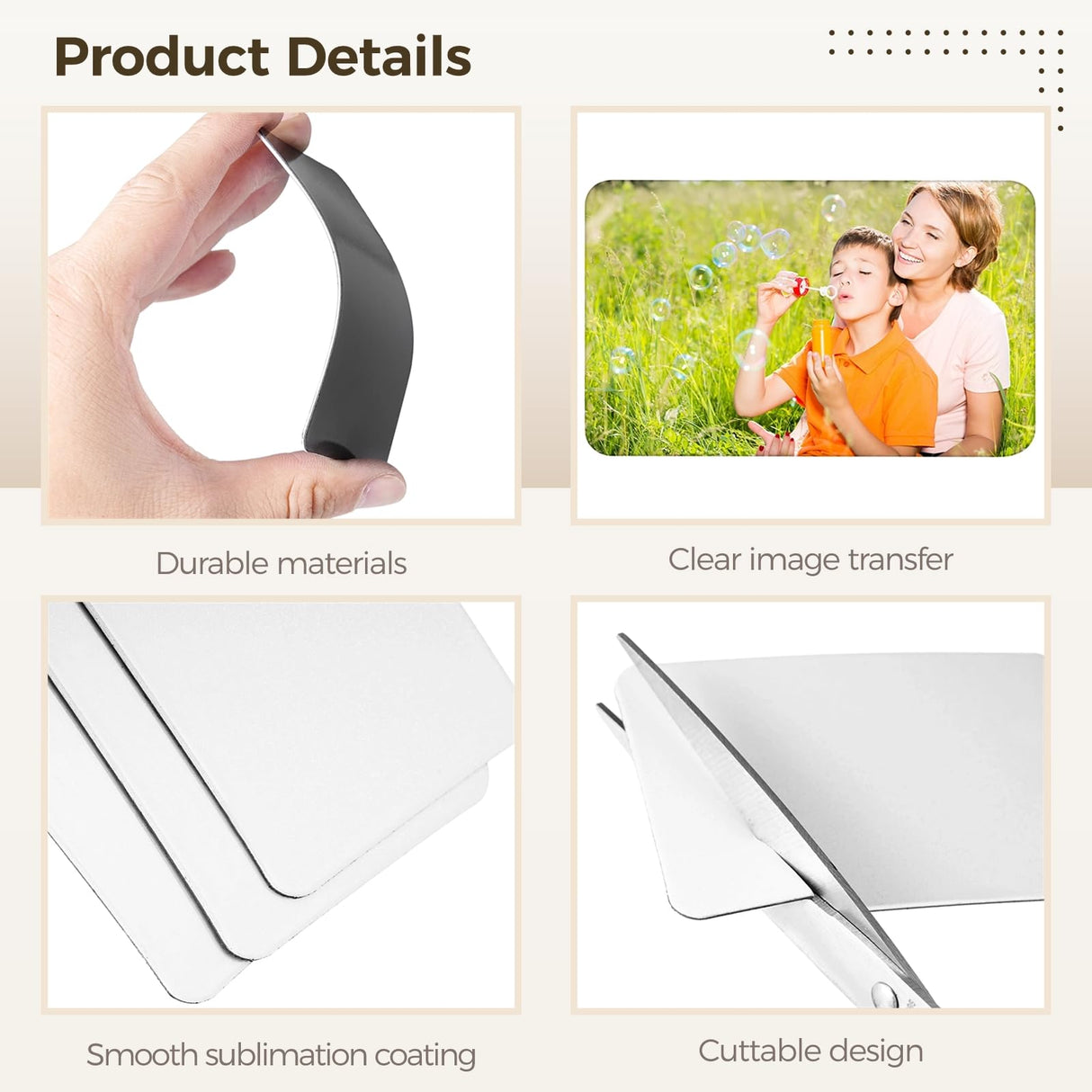 60 Pcs Sublimation Magnet Blanks, 2.17 x 3.54 Inch Personalized Fridge Magnet Sublimation Refrigerator Printing Blank Bulk for Kitchen Office Decorative Tideme