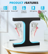 Meticuloso Levitating Shoe Display Stand, Hanging Shoe Rack LED Floating Shoe Display, for Shoe Weight <550g Magnetic Levitating Sneaker Stand for Shoes Collectors Advertising Exhibition Shoe Meticuloso