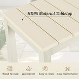 Cozyman Outdoor Bar Table, 45" Patio Bar Height Counter Table, Weather Resistant, Waterproof HDPS Slatted Top Console Table for Hot Tub, Balcony, Yard, Indoor or Outdoor Use, Sand Cozyman