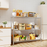 MODCART Storage Shelves, 48" L x 20" W x 47" H Heavy Duty Garage Wire Shelving Unit Loads 1200LBS, 3-Tier Adjustable Metal Industrial Utility Shelf Rack for Kitchen, Laundry Room, Basement MODCART