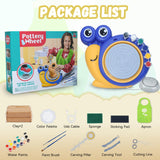 NISCHA Pottery Wheel for Kids - Arts and Crafts Kits with Drawing Supplies for Beginner - Creative Birthday Gifts for Girls & Boys Ages 6 7 8 9 10 11 12 13+ NISCHA