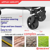 SUZHI Small Foldable Wagon & shopping carts with wheels for Groceries, Black Wagon Carts Foldable, Apartment wagon, Garden Wagon, Grocery Wagon, Collapsible Wagon Lightweight Black (8 colors optional) SuZhi