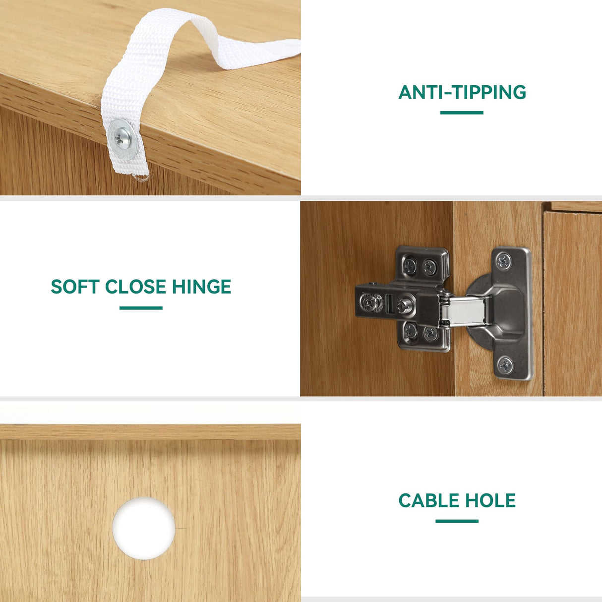 YITAHOME TV Stand for 65 Inch TV, Boho Entertainment Center with Rattan Doors, Storage Cabinets and Open Shelves, Long Boho Media Console for Living Room YITAHOME