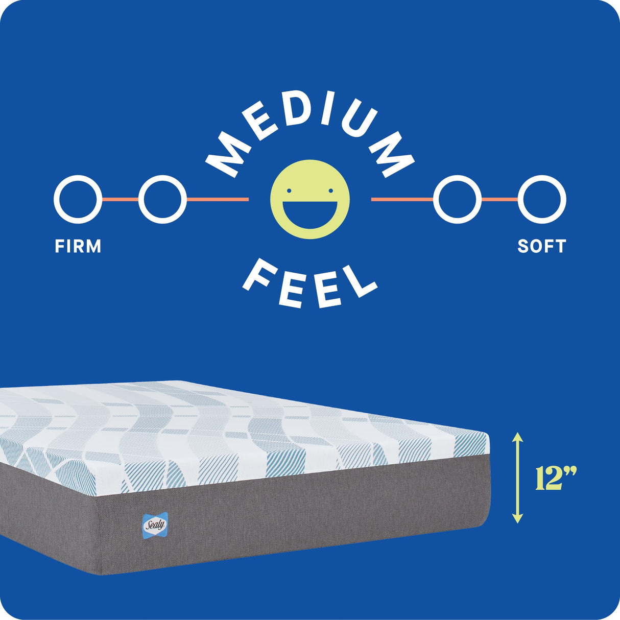Sealy Dreamlife 12” Hybrid Mattress-in-a-Box, King, SealyComfort Gel Memory Foam, SealyResponsive Encased Coils, Surface-Guard Technology Sealy