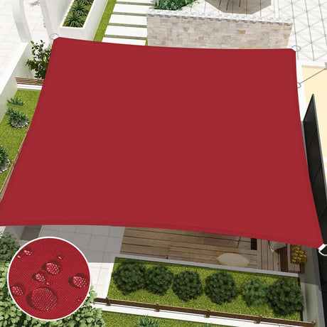 FLORALEAF Sun Shade Sail 15' X 22' Rectangular Waterproof Sun Sail UV Block Canopy for Outdoor Patio Lawn Garden Backyard, Red FLORALEAF