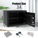 [ 1.2 Cu.ft. ]PATRON Fireproof Safe for Home,Digital Security Home Cabinet Safes for Money Cash Documents,Safe Box with Electronic Keypad,Removable Shelf for Office Business,1.2 Cu.ft. PATRON
