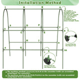 Cucumber Trellis for Raised Bed 65"×48", Garden Arch Trellis for Climbing Plants Outdoor, Metal Garden Trellis for Vegetables, Cucumber Trellis for Tomato, Bean, Pea, Grape, Plant, Squash Tetutor