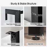 JOINICE,Farmhouse Bookshelf with Storage,71" Tall Industrial Bookcase with Shelves and Cabinet,5 Tier,Wall Mounted Ladder Shelf with Display Rack for Bedroom,Living Room,White JOINICE