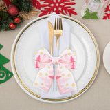 KINGLAKE Christmas Ribbon Wired 2.5 Inch Pink Christmas Wired Edge Ribbon,30 Yards Christmas Tree Ribbon Santa Snowflake Candy Cane Plaid Ribbon for Bow Wreaths Gift Wrapping Xmas Decorations Crafts KINGLAKE