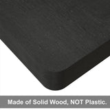 SRIWATANA Small Floating Shelves Wall Mounted, 4 Inch Wood Shelf for Decoration and Storage Set of 4, Mini Display Shelf for Bedroom, Bathroom, Kitchen, Office (Weathered Black) SRIWATANA