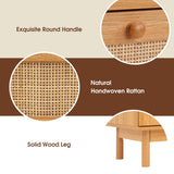 EazeHome 6 Drawer Rattan Dresser for Bedroom, 48” Wide Chest of Drawers, Natural Wooden Handmade Woven Dresser, Boho Storage Organizer for Closet, Living Room and Entryway EazeHome