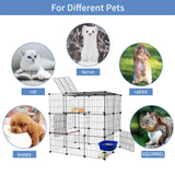Oneluck 3-Tier Cat Cages Indoor Enclosure DIY Cat Playpen Catio Detachable Metal Wire Kennels Cats Crate Large Extra Exercise Place Ideal for 1 Cat,35.4 Inches Oneluck
