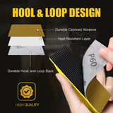 Micro Detail Sander with 100PCS Sandpaper, 3.5”x 1” Mini Sander Kit for Craft, Wood and Small Space Polish Sanding Works P60/120/240/400/600/800/1000/1200/1500/2000 Tongbay