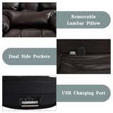 Power Lift Recliner Chair for Elderly, Triple Motor Zero Gravity, Infinite Position, Genuine Leather, Preset Mode Massage&Heating by Remote Control, Lumbar Pillow, USB Port, Side Pockets (Brown) RESTREAL