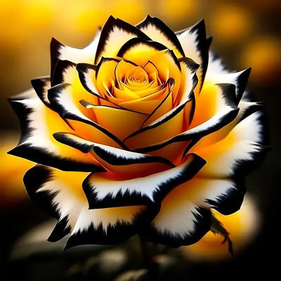 5D Diamond Art Kits for Adults Beginners,Yellow Flower DIY Full Round Drill Diamond Painting Kits,Rose Paint by Diamonds Dots Gem Art Easy,Home Wall Decor 14X14 Inch