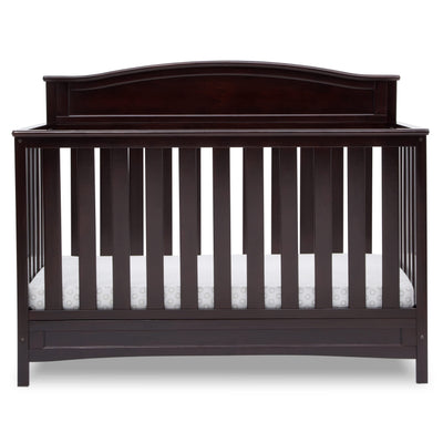 Delta Children Emery 4-in-1 Convertible Baby Crib - Greenguard Gold Certified, Dark Chocolate