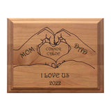 CHEERZEER CUSTOMIZE Family Wood Plaque With Heart - Custom Wood Gift for Christmas Family Mom Grandma, Christmas Wall Sign CHEERZEER CUSTOMIZE