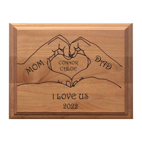 CHEERZEER CUSTOMIZE Family Wood Plaque With Heart - Custom Wood Gift for Christmas Family Mom Grandma, Christmas Wall Sign CHEERZEER CUSTOMIZE