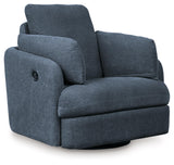 Signature Design by Ashley Modmax Contemporary Weather Resistant Manual Rocker Swivel Glider Recliner, Blue Signature Design by Ashley
