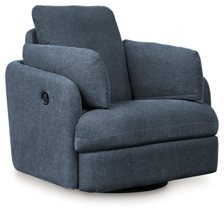 Signature Design by Ashley Modmax Contemporary Weather Resistant Manual Rocker Swivel Glider Recliner, Blue Signature Design by Ashley