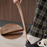 muso wood Shoe Horn 15" Long Handle for Seniors, Wooden Shoehorn for Men Women Kids Elderly Pregnancy - Hang Easily (Walnut) muso wood