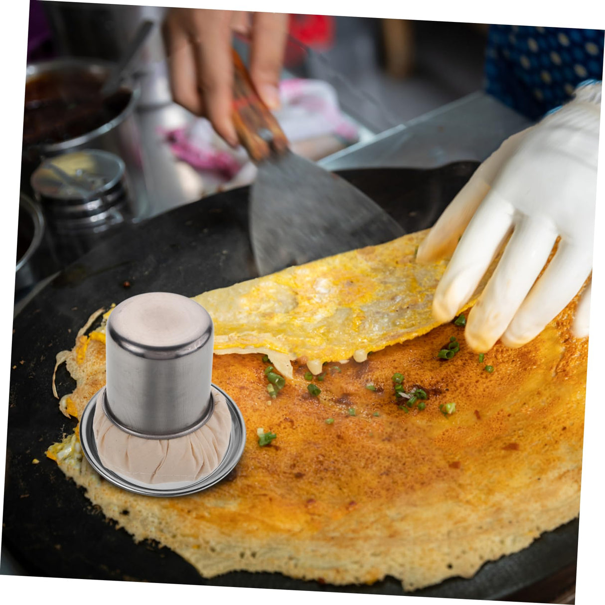 MERRYHAPY 1 Set Pancake Fruit Tool Dough Spreader Oil Brush for Cooking Dough Baking Scraper Crepe Spreader Stick Bbq Oil Mop Pancake Grease Brush Bbq Oil Brush Crepe Spreader Tool Cloth MERRYHAPY