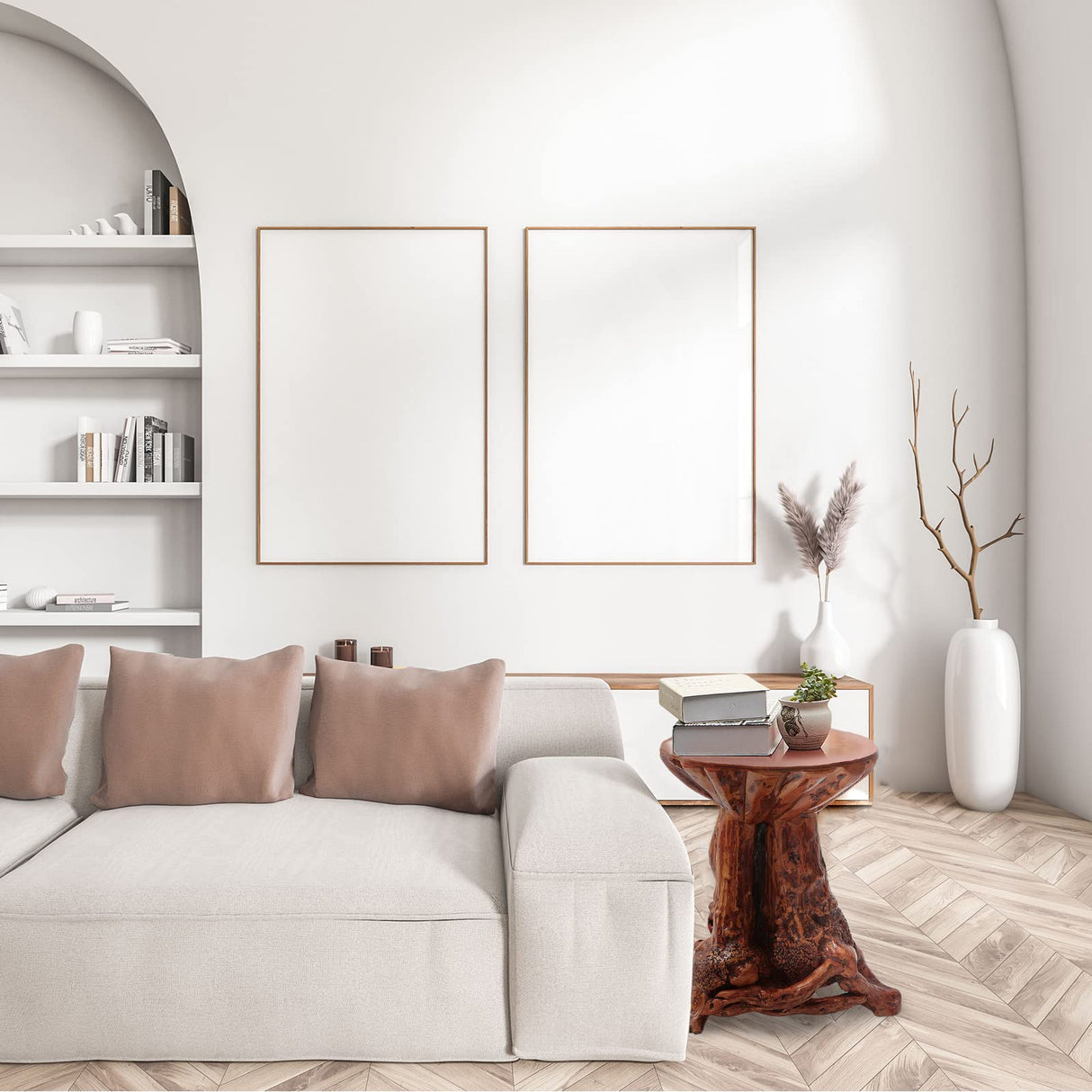 Rustic Azalea Tree Stump/Root End Table |Unique Wood Root Log Side Table |Reclaimed Primitive Tree Trunk Corner Accent Table |Round Natural Live Edge Coffee Table/Stool |Log Cabin Home Decor Furniture Aotea Crafts